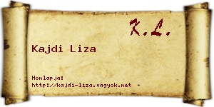 Kajdi Liza névjegykártya